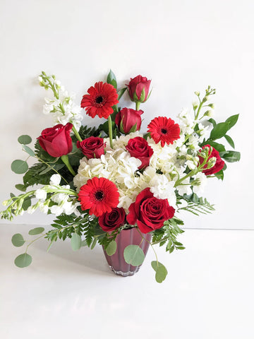 Roses Are Red Vase Arrangement