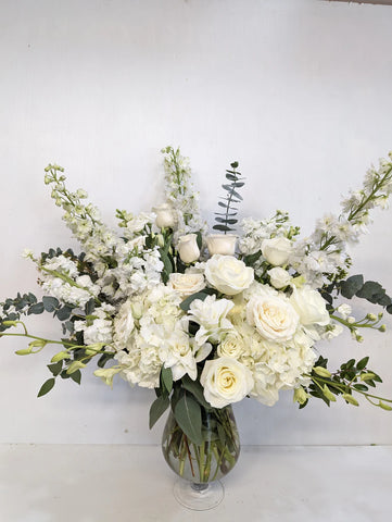 Clouds of White Vase Arrangement