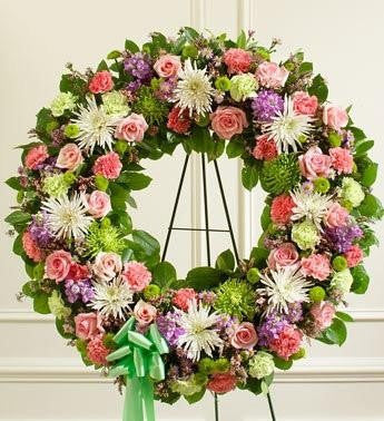 Serene Blessings Standing Wreath Bright - Pastel | PFN-108