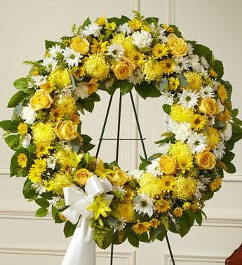 Serene Blessings Standing Wreath Bright - Yellow  FNY-108