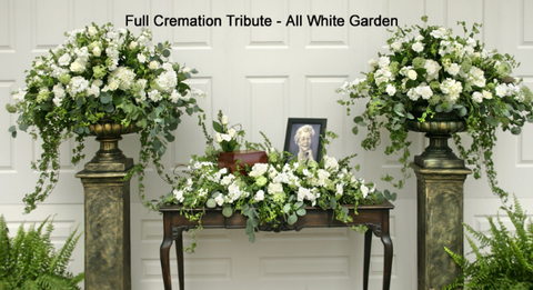 The Full Cremation Tribute – All White Garden